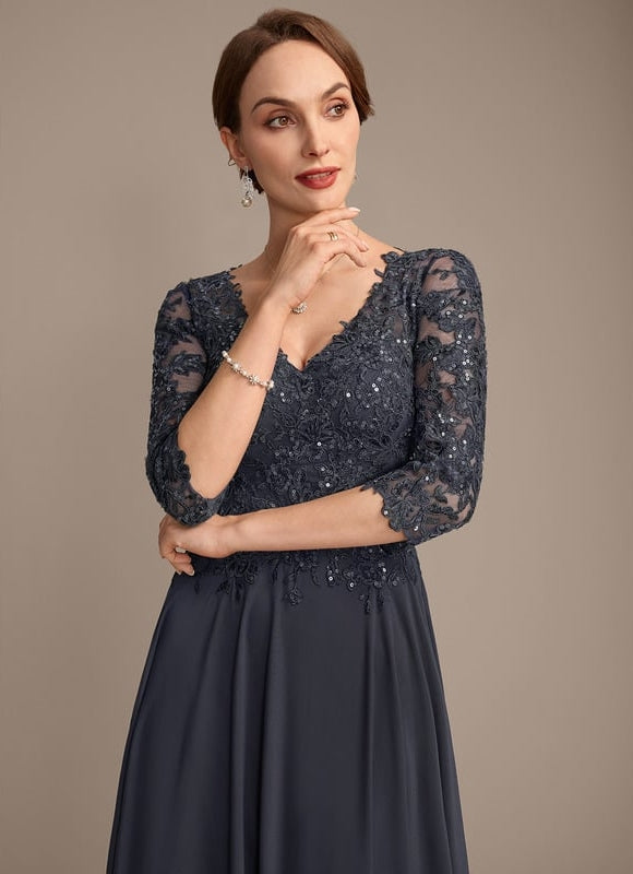 Robe Chic Longue Bleu Cobalt - gallery 1