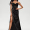 Robe Chic Noir Satiné Chic