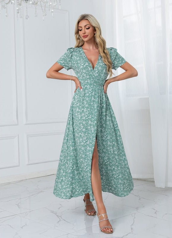 Robe Chic Fleurie Cobalt - gallery 7