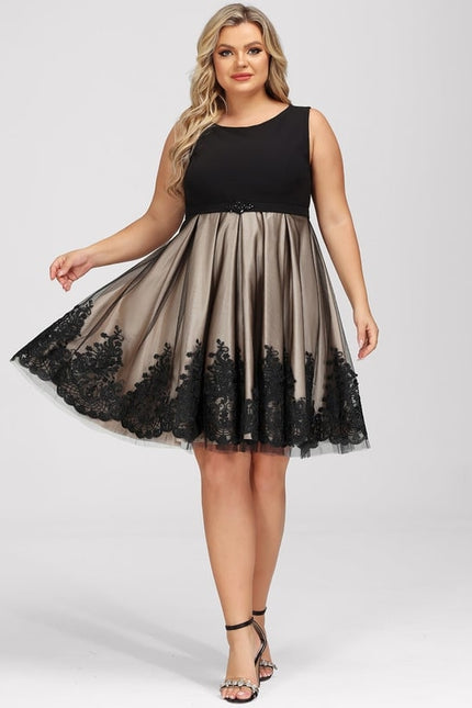 Robe Chic Élégance Tulle Noire - gallery 3