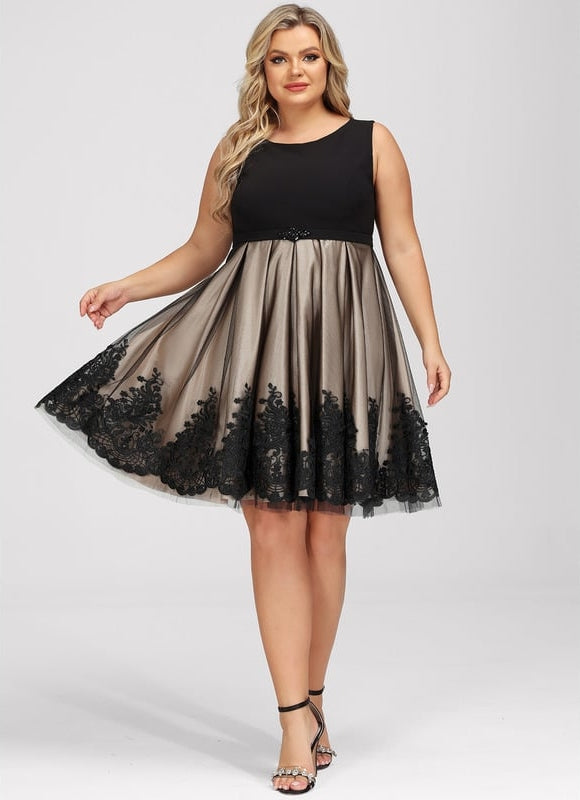 Robe Chic Élégance Tulle Noire - gallery 3