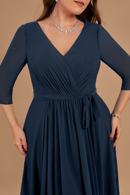 Robe Chic Drapé Azur Sublime - gallery 8