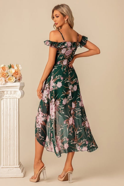 Robe Chic Fleurie Émeraude - gallery 5
