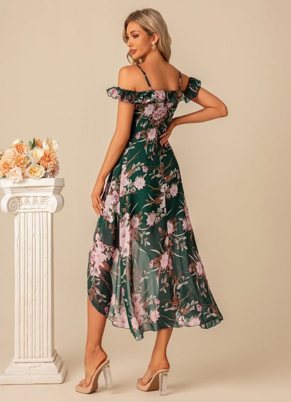 Robe Chic Fleurie Émeraude - gallery 5