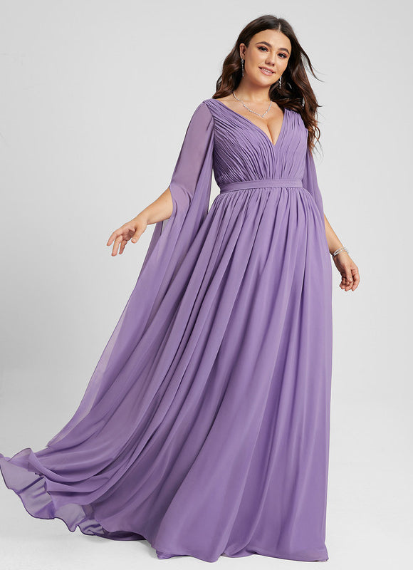 Robe Chic Longue Verte Fluide - gallery 6