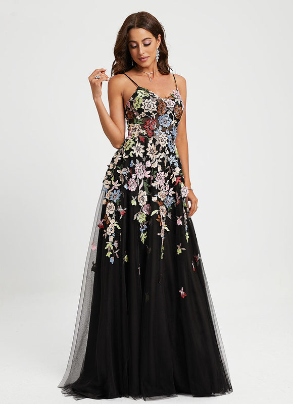 Robe Chic Fleurir Sombre - gallery 1