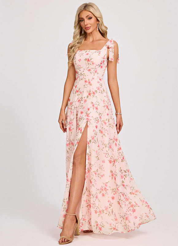 Robe Chic Longue Verte Élégante - gallery 3
