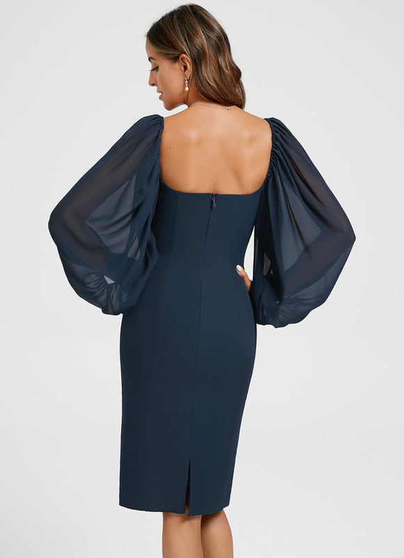 Robe Chic Bleu Nuit Élégante - gallery 3