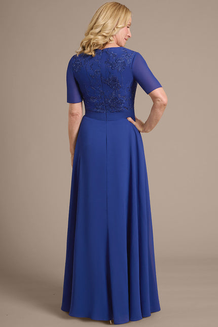 Robe Chic Longue Bleu Cobalt - gallery 6