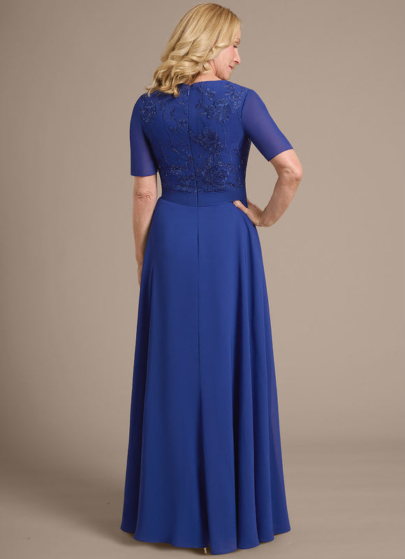 Robe Chic Longue Bleu Cobalt - gallery 6