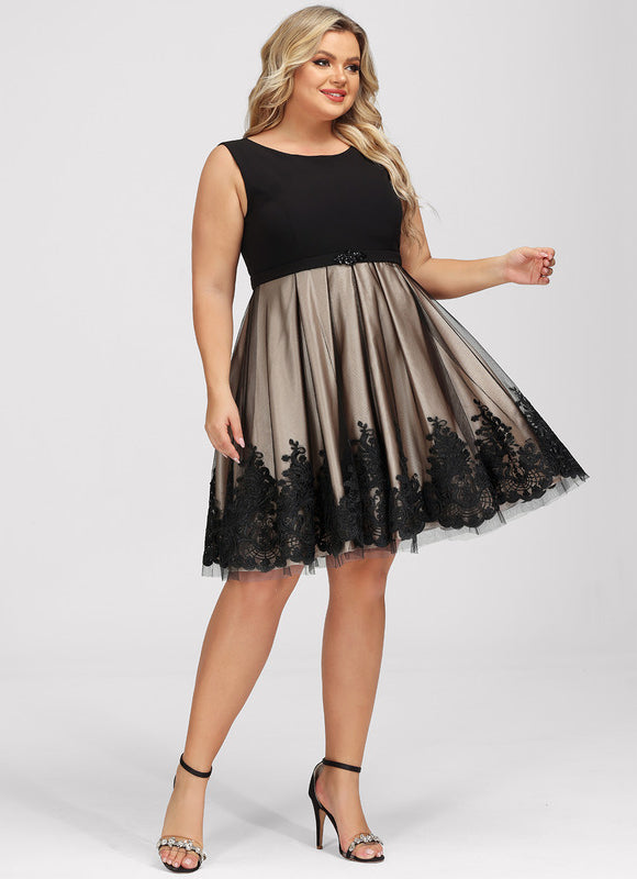 Robe Chic Élégance Tulle Noire - gallery 7