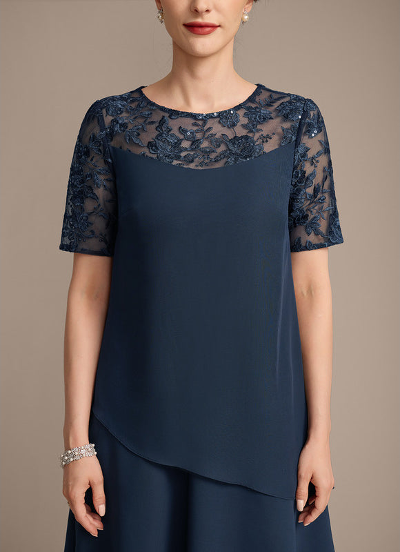 Robe Chic Ondulée Marine - gallery 7