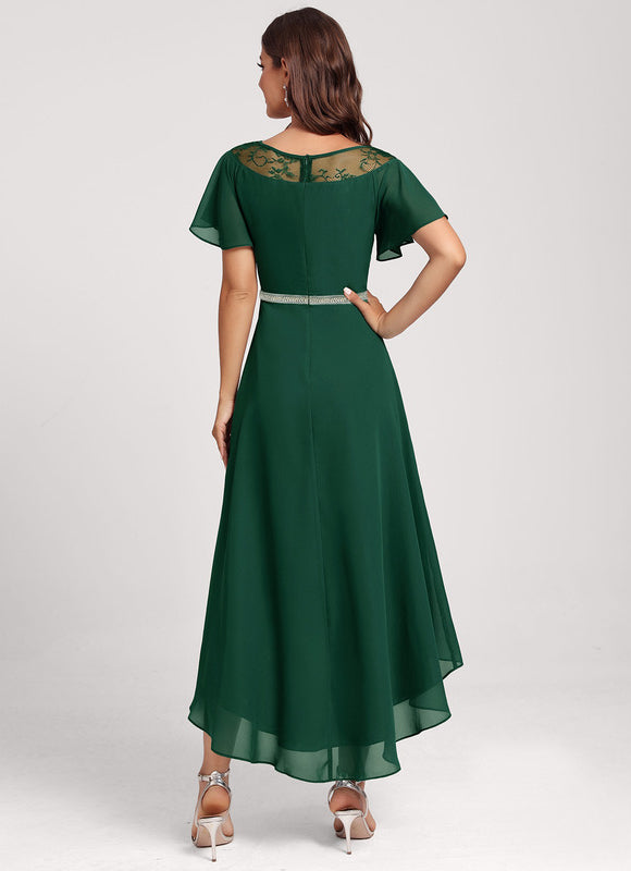 Robe Chic Élégance Verte Flottante - gallery 4