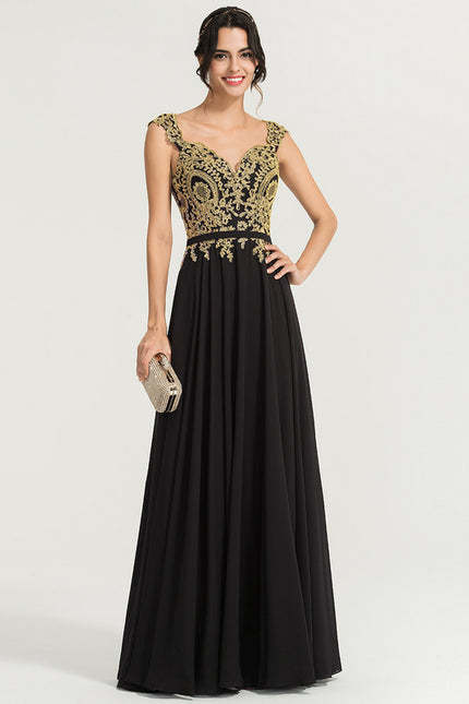 Robe Chic Longue Marine Élégante - gallery 1