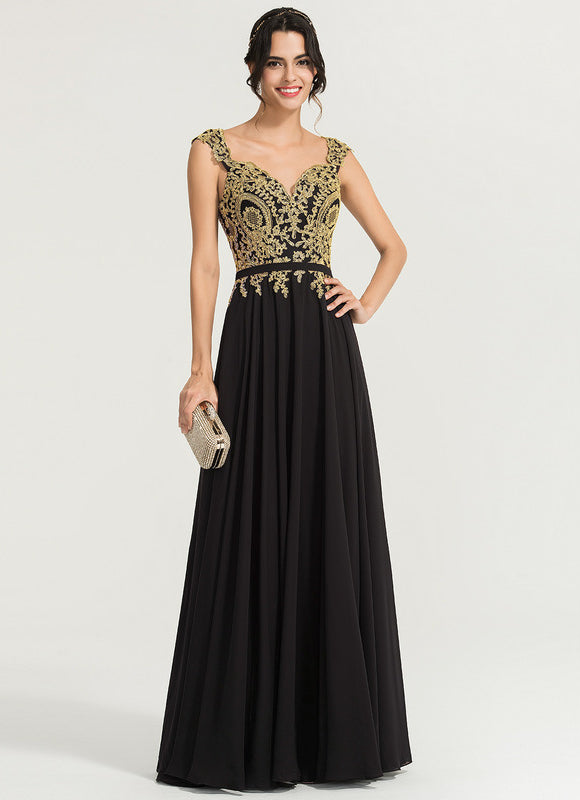 Robe Chic Longue Marine Élégante - gallery 1
