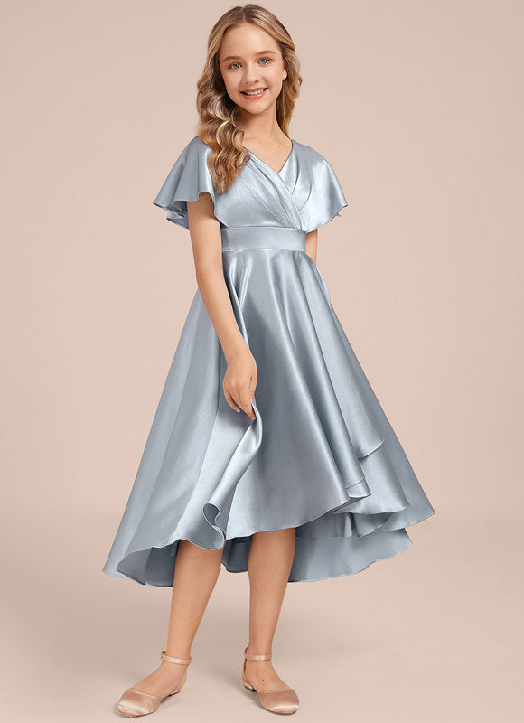 Robe Chic Satinée Junior Bleu Ciel - gallery 4