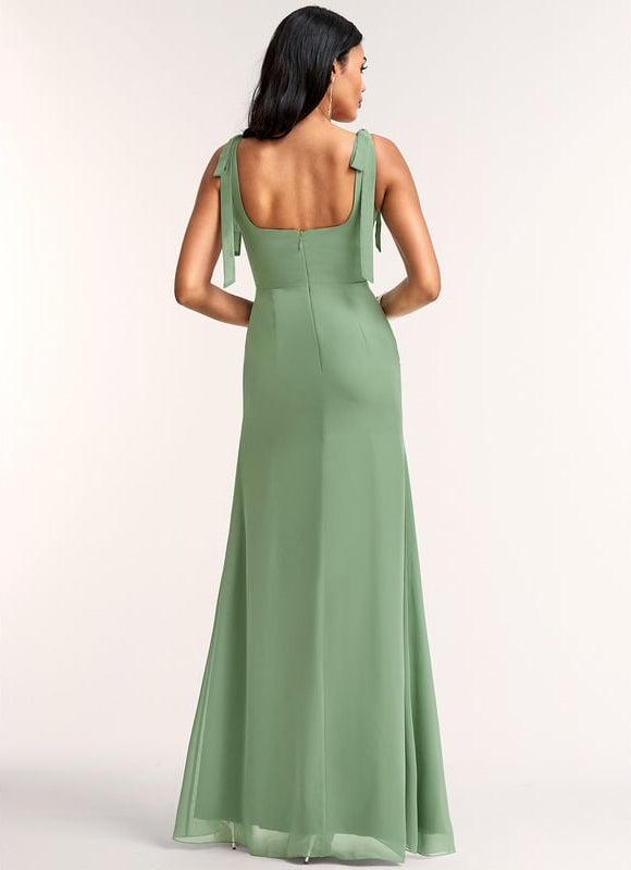Robe Chic Longue Verte Élégante - gallery 4