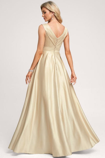 Robe Chic Satinée Rose Pâle - gallery 1