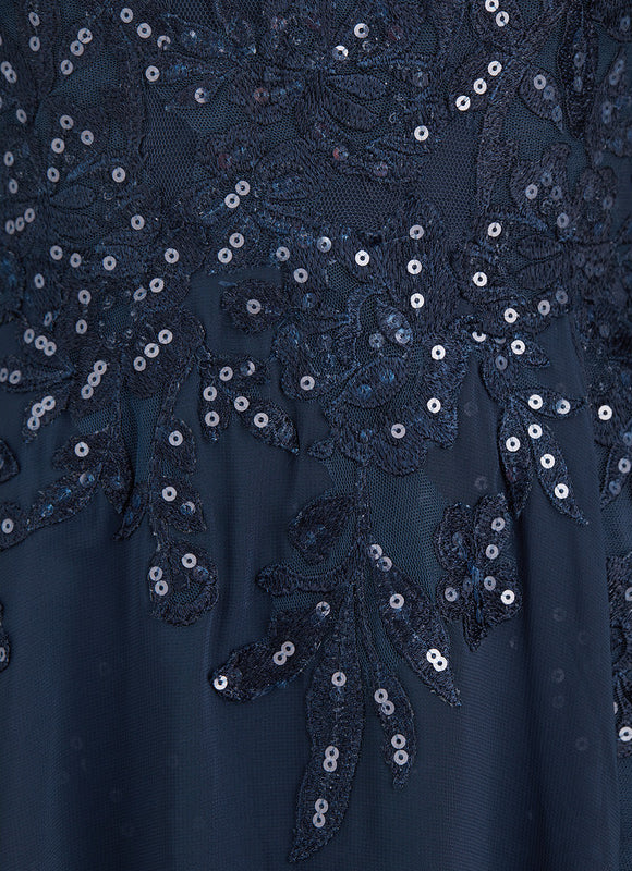 Robe Chic Longue Bleu Cobalt - gallery 4