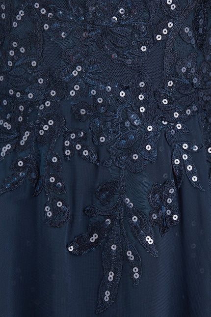 Robe Chic Longue Bleu Cobalt - gallery 4