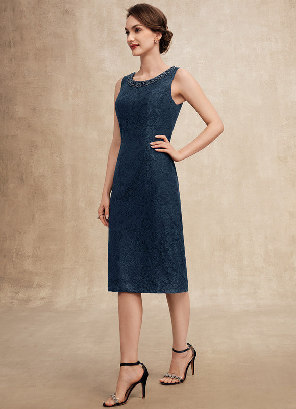 Robe Chic Bleu Nuit Dentelle Mariage - gallery 5
