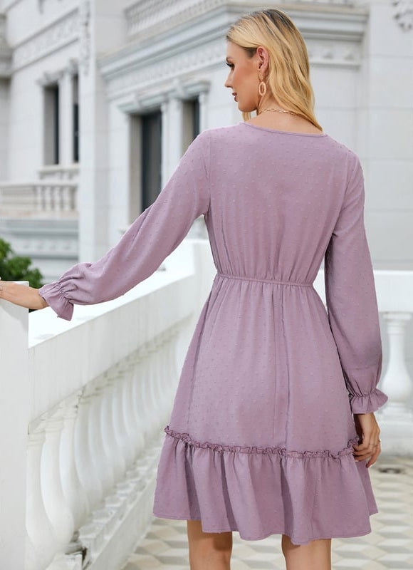 Robe Chic Dentelle Trapèze - gallery 4