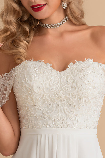 Robe De Plage Blanche Dentelle Boho Boheme Chic - gallery 3