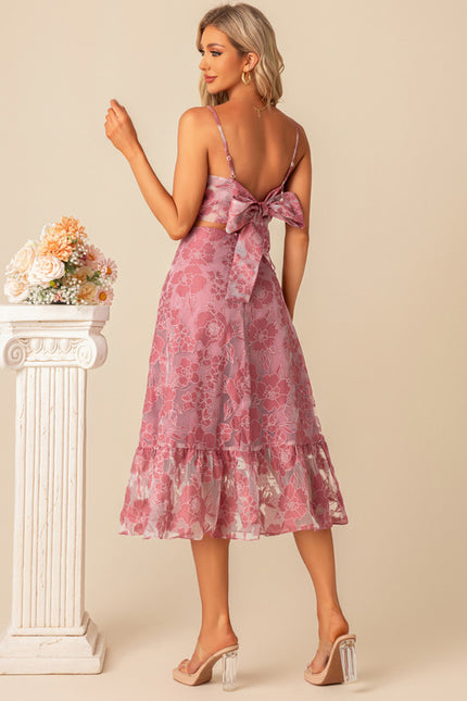 Robe Chic Fleurie Rose Midi - gallery 3