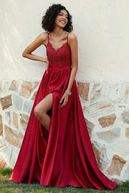 Robe Chic Satin Éclat Rubis - gallery 2