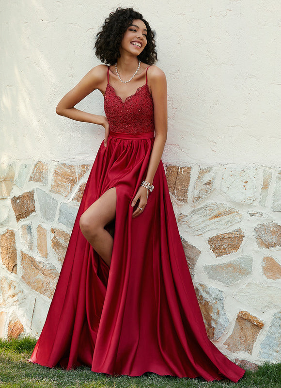 Robe Chic Satin Éclat Rubis - gallery 2