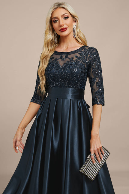 Robe Chic De Soirée Satinée - gallery 1
