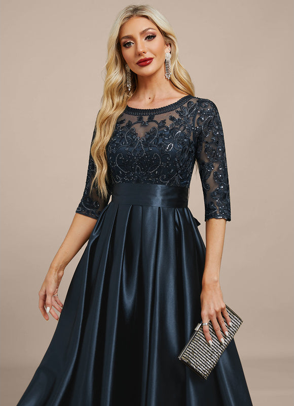 Robe Chic De Soirée Satinée - gallery 1