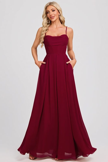 Robe Chic Bordeaux Flottante - gallery 1