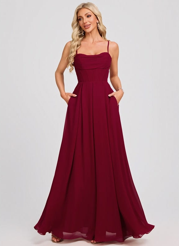 Robe Chic Bordeaux Flottante - gallery 1