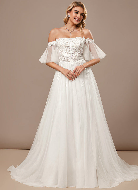 Robe Chic Mariée Tulle Étoilé - gallery 1