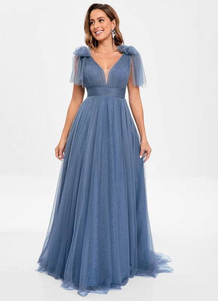 Robe Chic Tulle Bleu