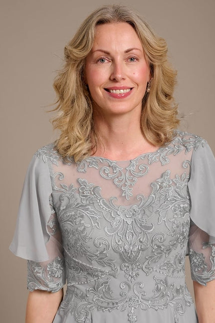 Robe Chic Grise Élégante - gallery 3