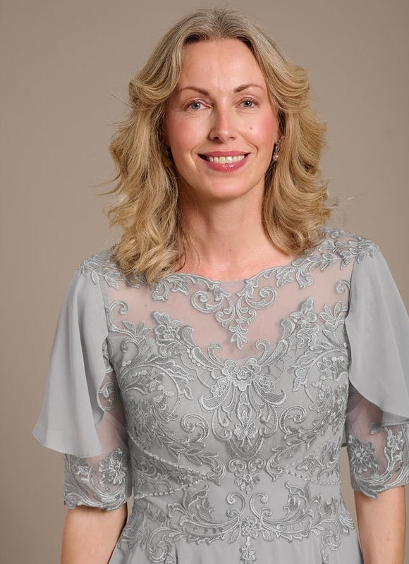 Robe Chic Grise Élégante - gallery 3