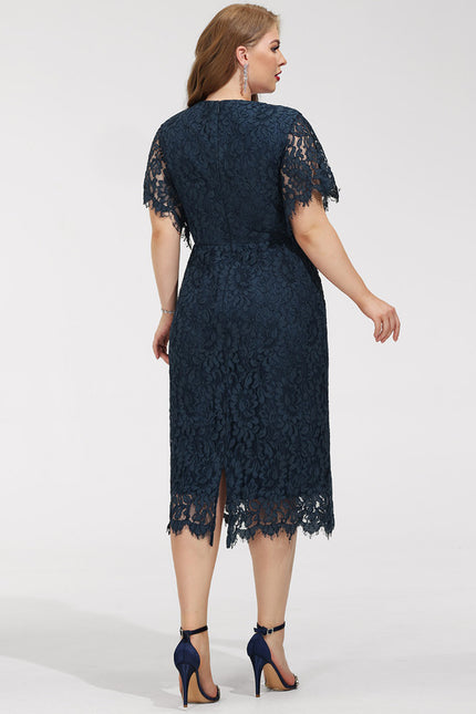 Robe Chic Cocktail Dentelle - gallery 9