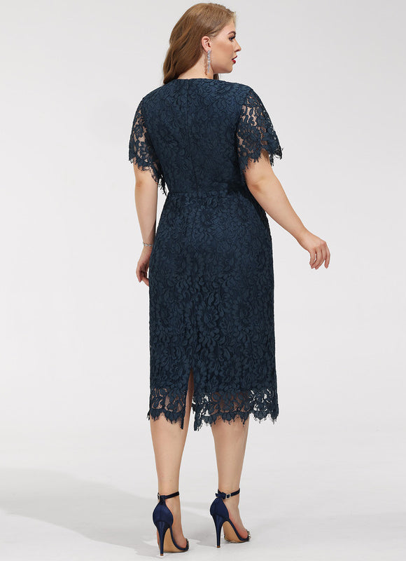 Robe Chic Cocktail Dentelle - gallery 9