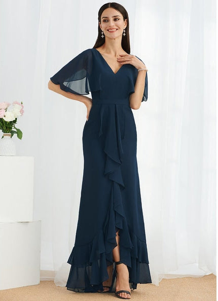 Robe Chic Mousseline Asymétrique