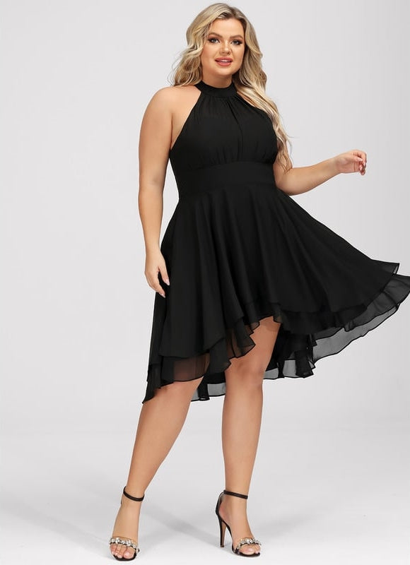Robe Chic Noir Asymétrique Chic - gallery 5