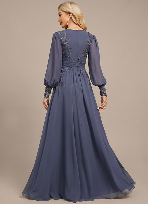 Robe Chic Bleu Nuit Élégante - gallery 6
