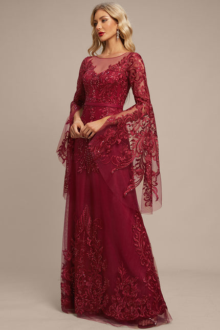 Robe Chic Écarlate Ornée - gallery 1