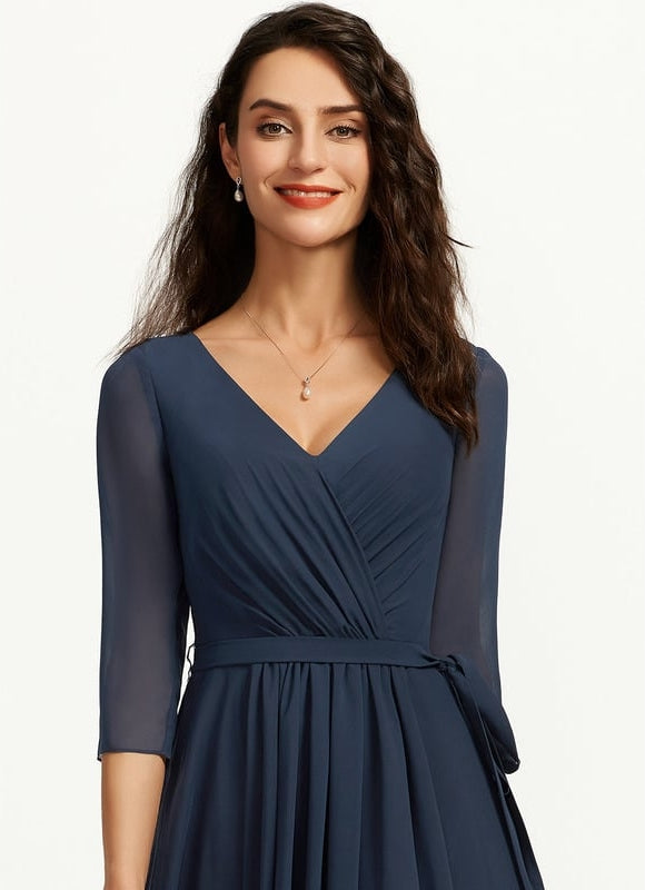 Robe Chic Drapé Azur Sublime - gallery 1