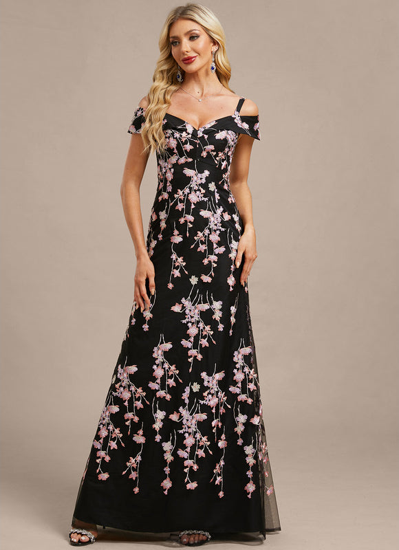 Robe Chic Florale Noire - gallery 3