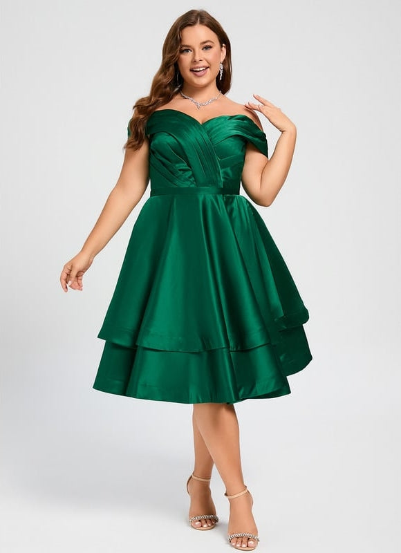 Robe Chic Satinée Trapèze - gallery 8