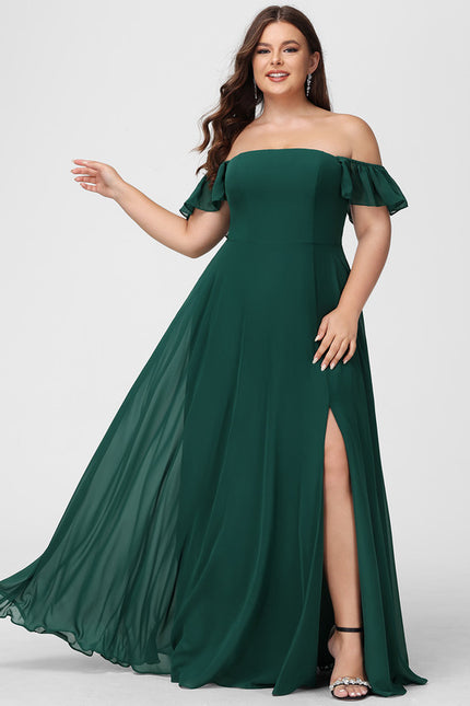 Robe Chic Mousseline Émeraude - gallery 5