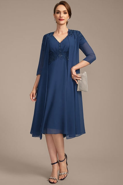 Robe Chic Bleu Marine Élégante