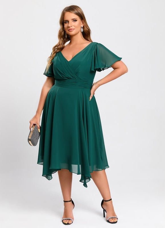 Robe Chic Asymétrique Vaporeuse - gallery 7